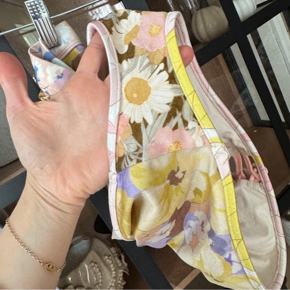 Zimmermann Pop Button High Waisted Bikini Bottoms floral patchwork print swim - Picture 11 of 12